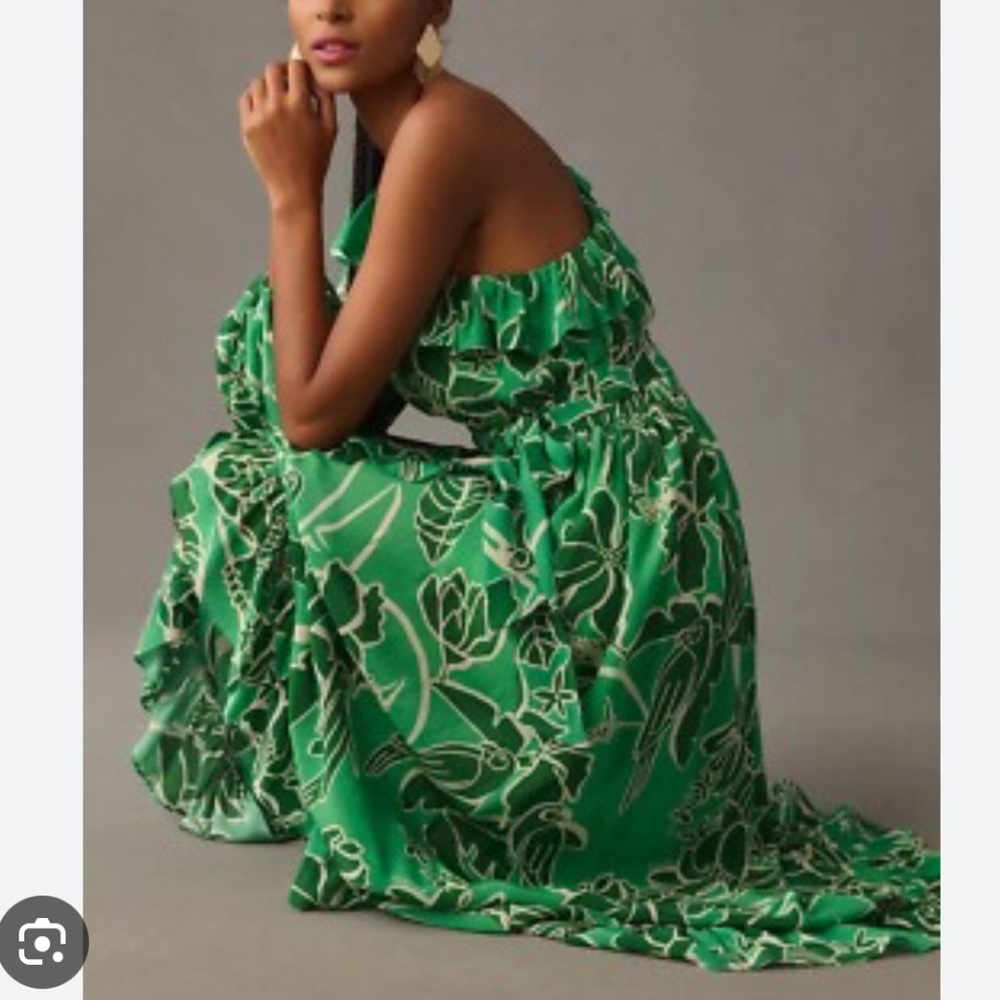 Farm Rio Printed One-Shoulder Ruffle Dress - Picture 2 of 9